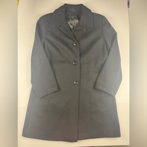 Giacca Classic Black wool blend Pea Coat size large